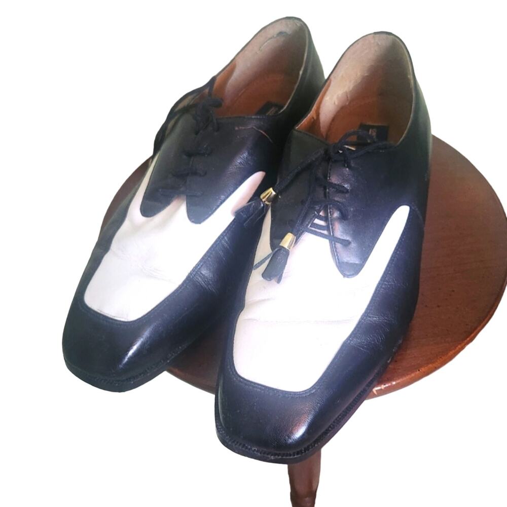 Giorgio Brutini Retro Italian Leather Oxfords Size 10.5